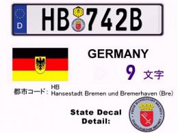 ドイツナンバー白-HB